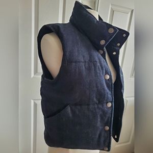 AG Dark Denim Vest, Size Large